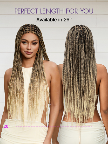 🔥Last Day: 80% Off🔥 HD Lace Knotless Box Braided Wig | Real Scalp Look Glueless Wig