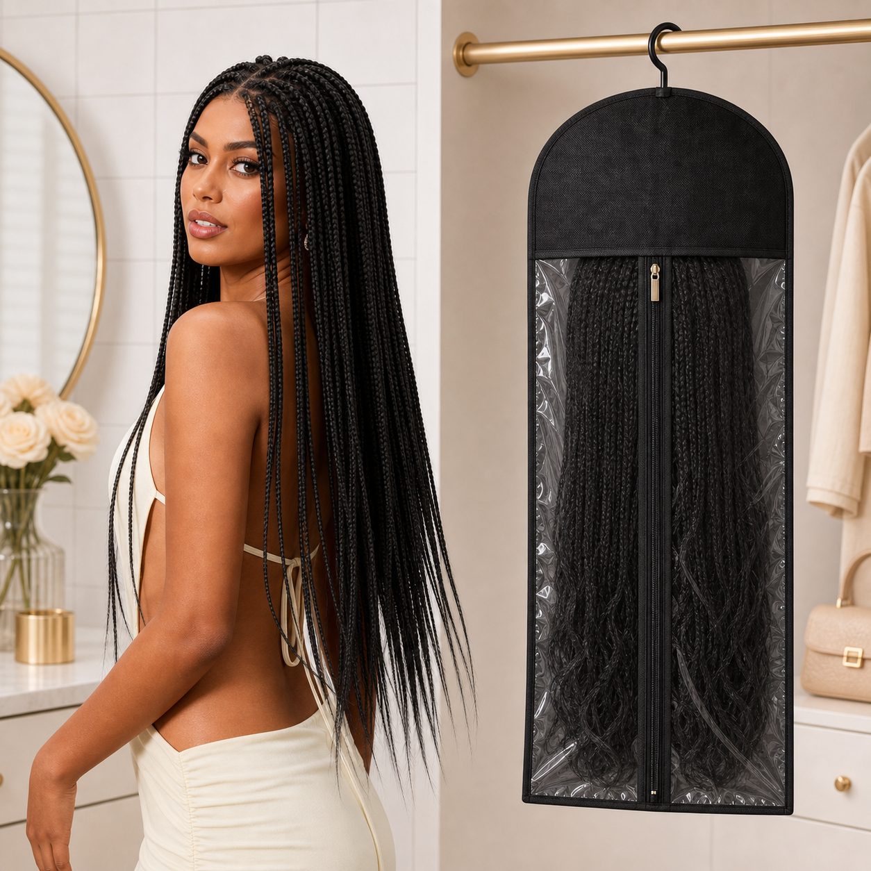 🔥Last Day: 80% Off🔥 HD Lace Knotless Box Braided Wig | Real Scalp Look Glueless Wig