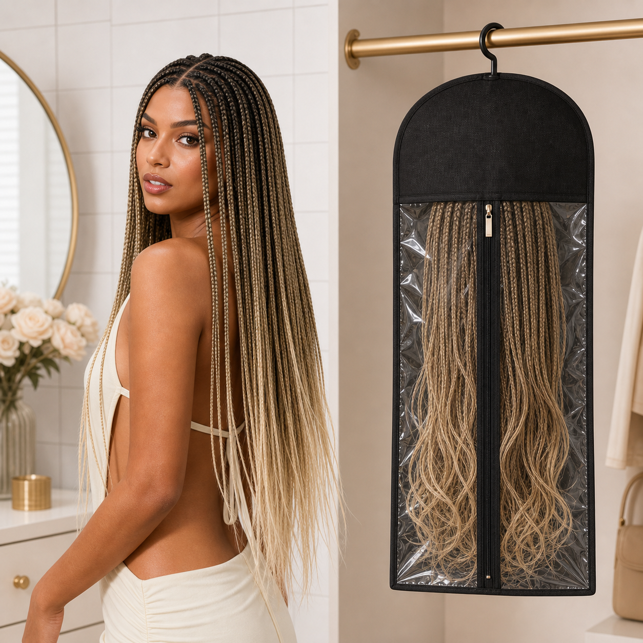 🔥Last Day: 80% Off🔥 HD Lace Knotless Box Braided Wig | Real Scalp Look Glueless Wig