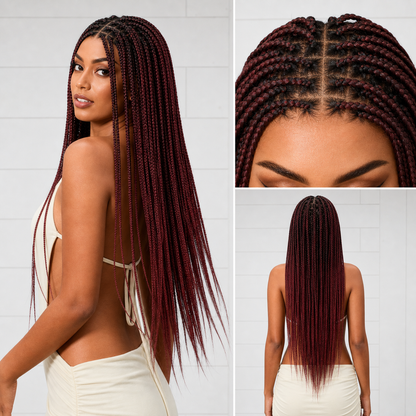 🔥Last Day: 80% Off🔥 HD Lace Knotless Box Braided Wig | Real Scalp Look Glueless Wig